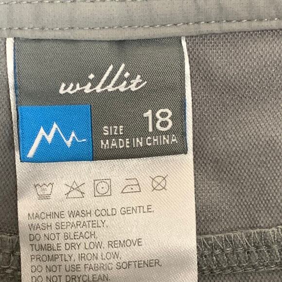 💰Willet Grey Nylon High Rise Cargo Shorts- Size 18 - Picture 5 of 5